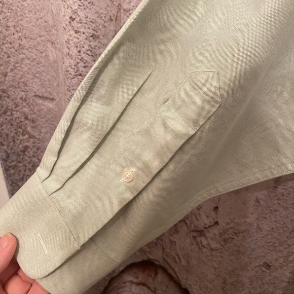 L.L Bean Mens Soft Mint Wrinkle Free Dress Shirt - Picture 4 of 5